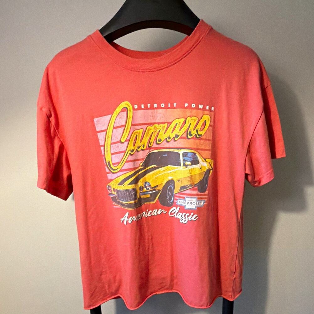 Hybrid Apparel Chevrolet Camaro Graphic Logo Red Short Sleeve Crew T-Shirt XXL